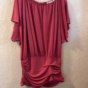 Worthington Stretch Peach blouse,, medium in size, 19.50” pit to pit,